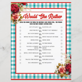 Classic Blue Birthday Party She Rather Game