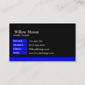 Classic Blue Black Beruflich - Visitenkarte (Rückseite)