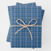 Classic Blue Black White Plaid Geschenkpapier Set (Beispiel)