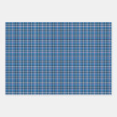 Classic Blue Black White Plaid Geschenkpapier Set (Vorderseite)