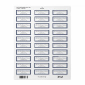 Classic Blue Border Returner Address Labels (Vorne)
