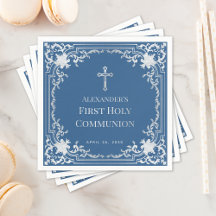 Classic Blue Boy First Communion Vintag Elegant