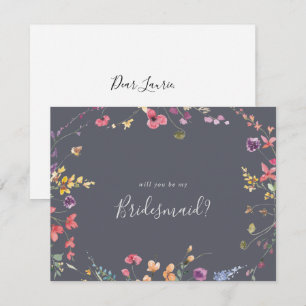 Classic Blue Bridesmaid Vorschlag Note Card Mitteilungskarte
