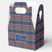Classic Blue Burnt Orange Tartan Karierte Weihnach Geschenkschachtel (Geöffnet)