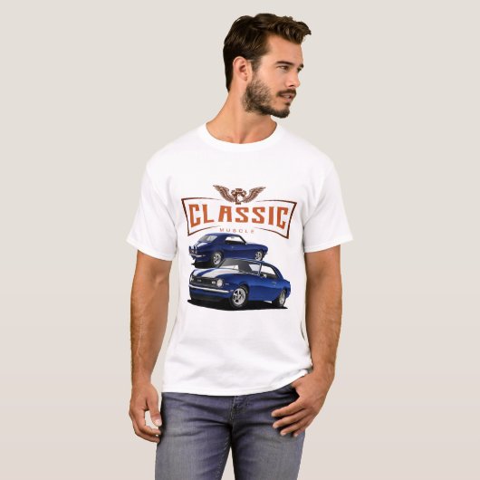 Classic Blue Camaro T-Shirt (Vorne ganz)