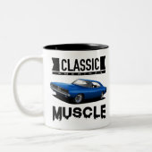 Classic Blue Charger Zweifarbige Tasse (Links)