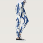 Classic Blue Chinoiserie Watercolor Leggings (Rechts)