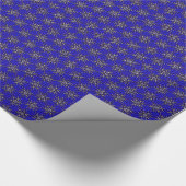 Classic Blue Christmas Sparkle Design Geschenkpapier (Ecke)