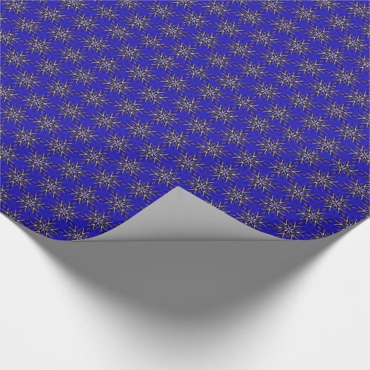 Classic Blue Christmas Sparkle Design Geschenkpapier (Ecke)