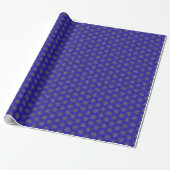 Classic Blue Christmas Sparkle Design Geschenkpapier (Ungerollt)