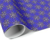 Classic Blue Christmas Sparkle Design Geschenkpapier (Rolleneckpunkt)