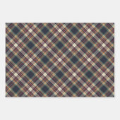 Classic Blue Dark Green Red Plaid Pattern Holiday Geschenkpapier Set (Vorderseite 2)