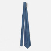 Classic Blue Denim Texture Neck Tie Krawatte (Rückseite)