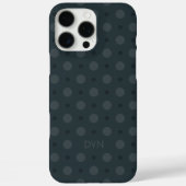 Classic Blue Dots Pattern Custom Name Initials Case-Mate iPhone Hülle (Rückseite)