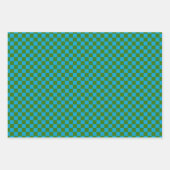Classic Blue, Dunkelgrün Kariert Geschenkpapier Set (Vorderseite 3)