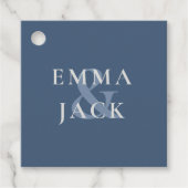 Classic Blue Elegant Serif Schriftart Moderne Ampe Geschenkanhänger (Vorderseite)