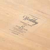 Classic Blue Elegante Wedding Acryleinladungen (Ablage )