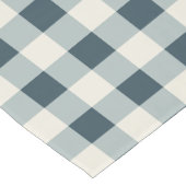 Classic Blue Farmhouse Gingham Style Kurzer Tischläufer (Ecke)