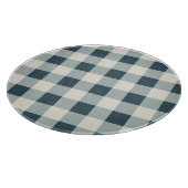 Classic Blue Farmhouse Gingham Style Schneidebrett (Ecke)