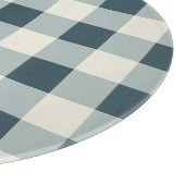 Classic Blue Farmhouse Gingham Style Schneidebrett (Ecke)