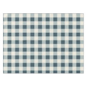 Classic Blue Farmhouse Gingham Style Tischdecke (Vorderseite (Horizontal))