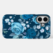Classic Blue Floral Case-Mate iPhone Hülle (Rückseite (Horizontal))