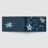 Classic Blue Floral Wedding Guest Book Gästebuch (Voll)