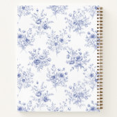 Classic Blue Flowers Floral Pattern Family Recipe  Notizblock (Rückseite)