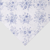 Classic Blue Flowers Pattern French blue toile  Seidenpapier (Ausschnitt)