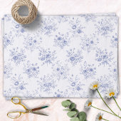 Classic Blue Flowers Pattern French blue toile Seidenpapier