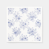 Classic Blue Flowers Pattern French blue toile Serviette (Vorderseite)