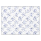 Classic Blue Flowers Pattern French blue toile Tischdecke (Vorderseite (Horizontal))