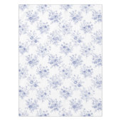 Classic Blue Flowers Pattern French blue toile Tischdecke (Vorderseite)