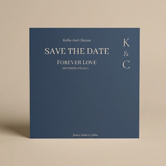 Classic Blue Forever Love Wedding Save the Date