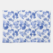 Classic Blue French Toile Deer Forest Geschirrtuch (Horizontal)