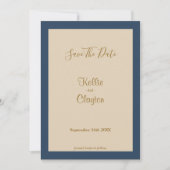 Classic Blue Gerahmt Save the Date (Vorderseite)