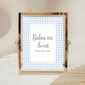 Classic Blue Gingham Babies sind süß Poster