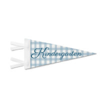 Classic Blue Gingham Kindergarten Foto