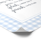 Classic Blue Gingham Mama Osa Bar Poster (Ecke)