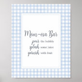 Classic Blue Gingham Mama Osa Bar Poster (Vorne)