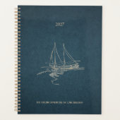 Classic Blue Gold Inspirational Sailing  Planer (Vorderseite)