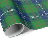 Classic Blue Green Christmas Tartan Kariertes Must Geschenkpapier (Rolleneckpunkt)