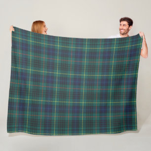 Classic Blue Green Kariert Fleecedecke