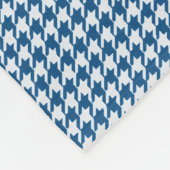 Classic Blue Houndstooth, Teddy Bear, Fleecedecke (Ecke)
