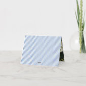 Classic Blue Hydrangea Photo Wedding Dankeskarte (Rückseite)