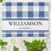 Classic Blue Kariert Geschirrtuch (Gefaltet)