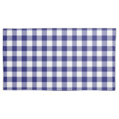 Classic Blue Kariert Gingham Pattern Kissenbezug (Vorderseite-Links)