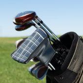 Classic Blue Kariert Golf Head Cover Headcover (In Situ)