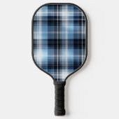 Classic Blue Kariert Pattern - Trendy Tartan Desig Pickleball Schläger (Vorderseite)