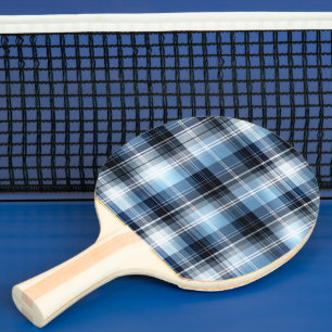 Classic Blue Kariert Pattern - Trendy Tartan Desig Tischtennis Schläger
